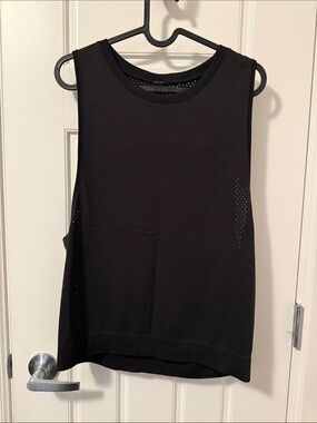 lululemon athletica Black Perforated Athletic Tank Top
